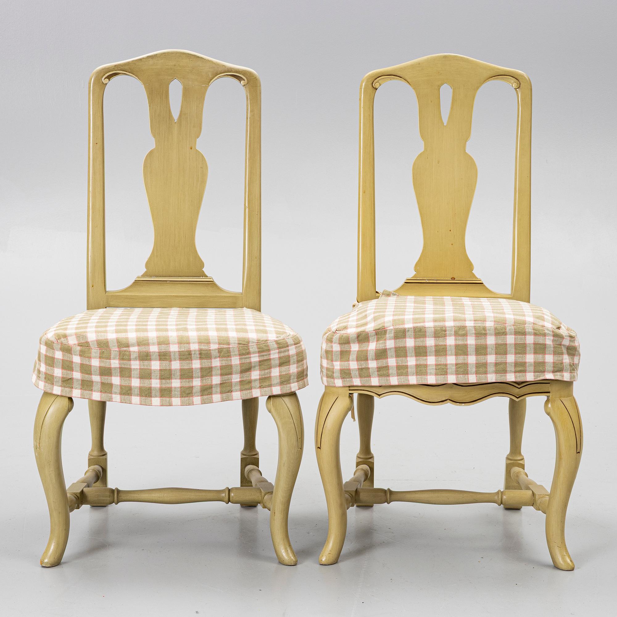 Dining group, 7 pieces. Rococo style, second half of the 20th century.