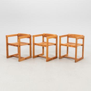 Edvin Helseth karmstolar 5 st  modellnr 313 ur Trybo-serien, Trybo och Strange Bruk Norge 1900-talets andra hälft.