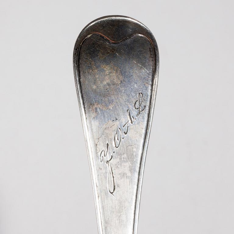 SOCKERSTRÖARE, silver, Åbo 1790, Olof Lundgren, vikt 52 g.