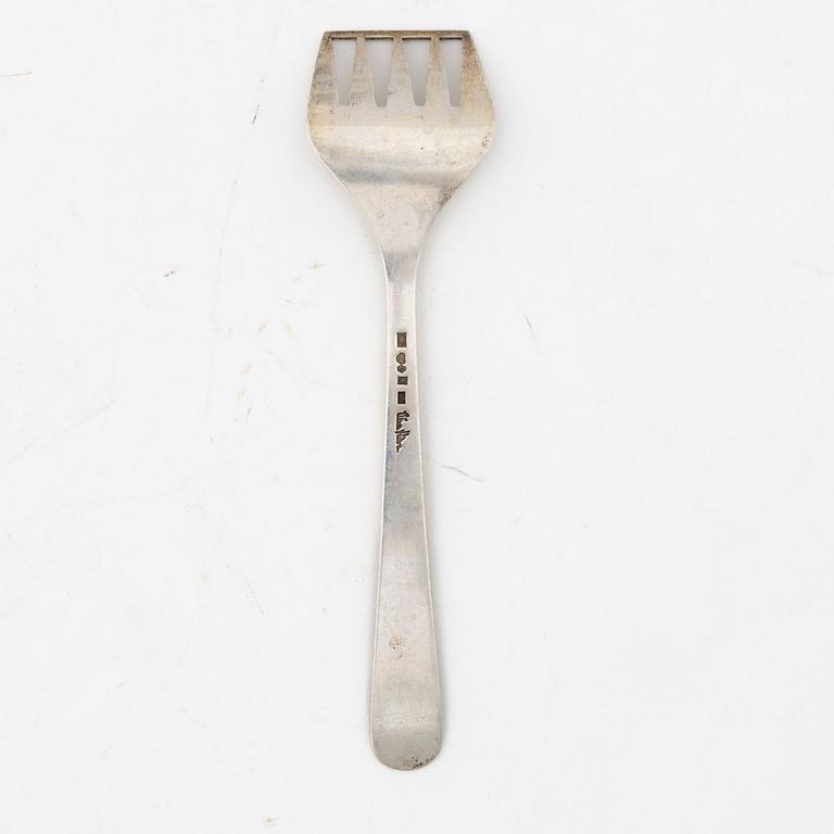 Wiwen Nilsson, sardingaffel, silver, A. Hasselgrens eftr. Lund 1941.