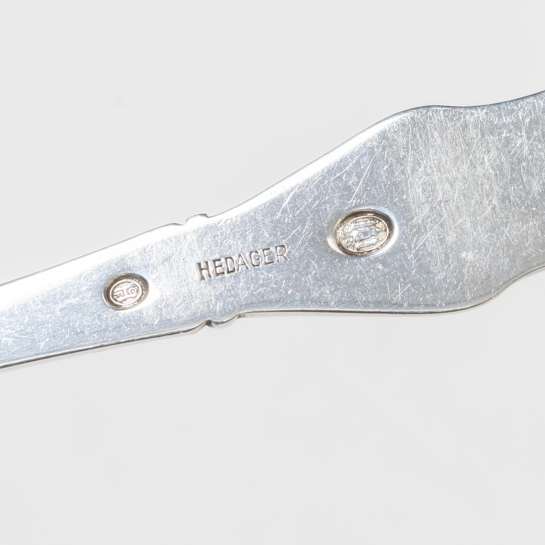 A Danish silver cutlery set, model 'Old Danish', Cohr, Swedish import mark (101 pieces).