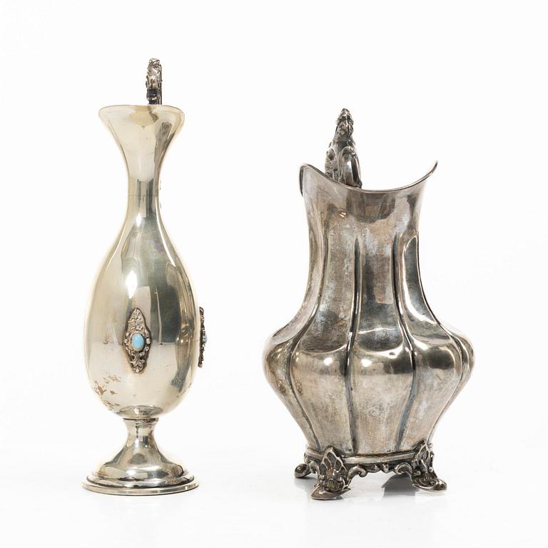 Kannor, 2 st, silver, 1800-1900-tal.