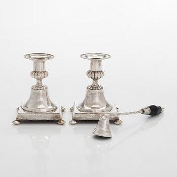 A pair of silver candelsticks, Kustaa Severin Sahlstedt, Turku 1933.