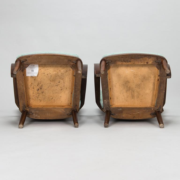 Werner West, fåtöljer, ett par, Wilhelm Schaumann Oy, Finland 1930-40-tal.