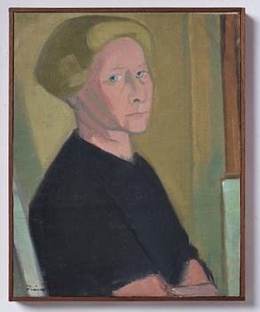 Vera Frisén, oil on relined canvas, signed.