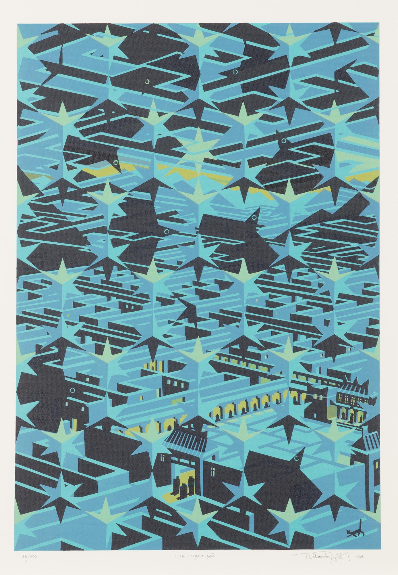 Grafikmapp, "Mannerheim", fem litografier, signerade och daterade 2008, numrerade 28/100.