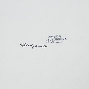 Gisèle Freund, photograph of Virginia Woolf signed and stamped verso.