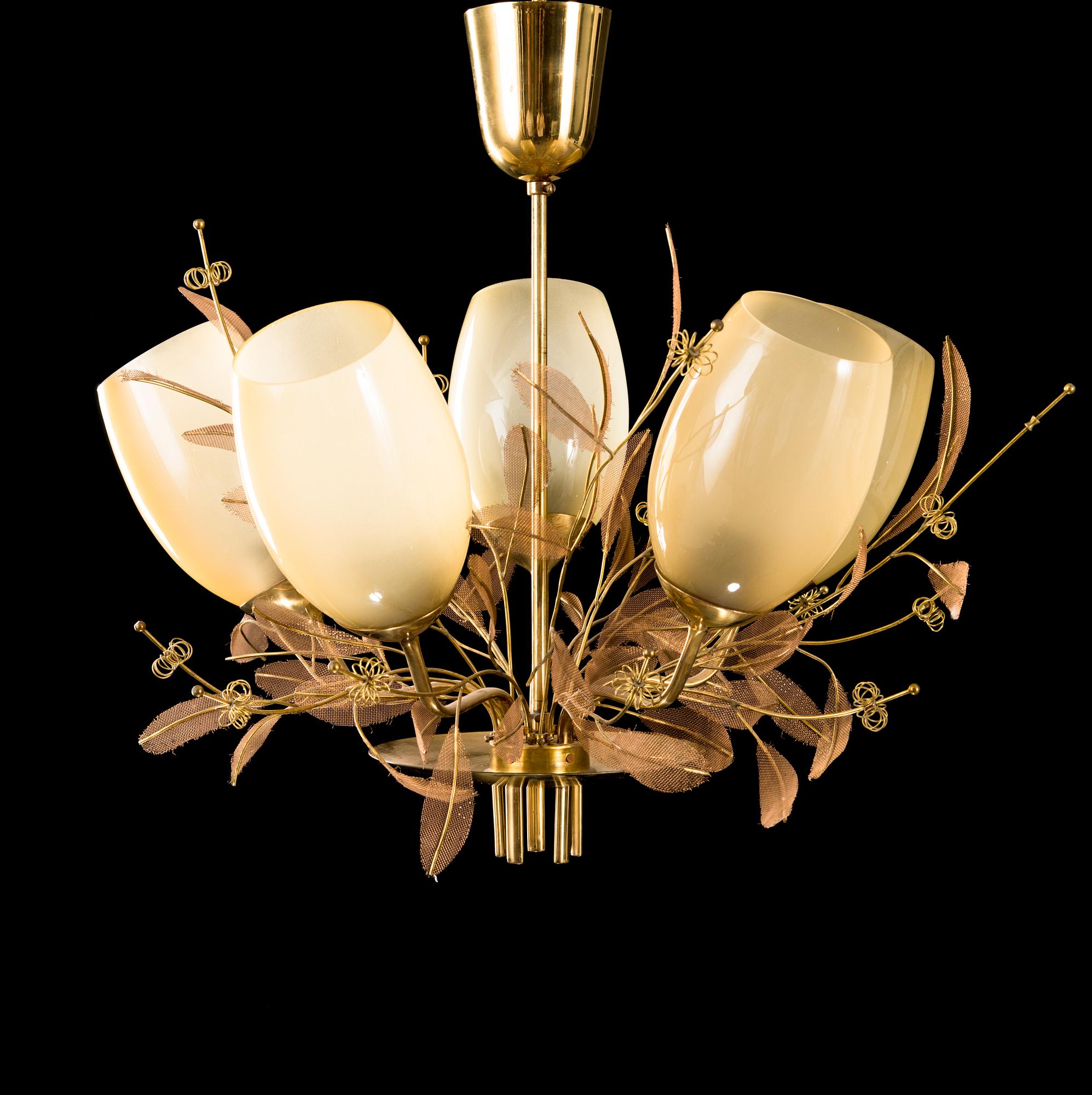 A mid-20th century pendant lamp model 9029/5 for Taito Oy, Finland.