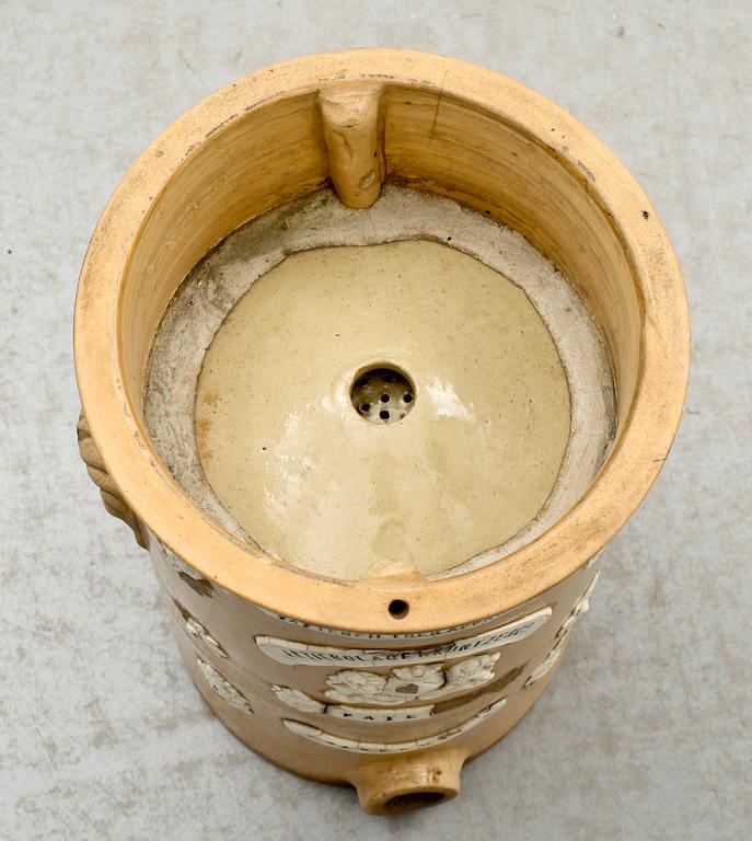 VATTENRENARE, keramik, Höganäs, 1800-tal.