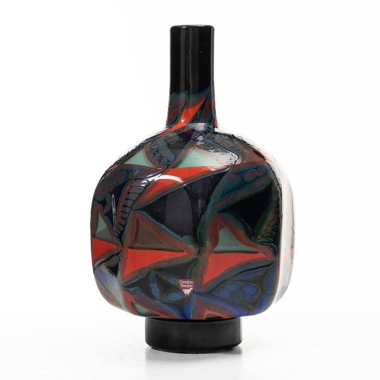 Eva Englund, a 'Millefiore Röd' vase, Orrefors, 1990.