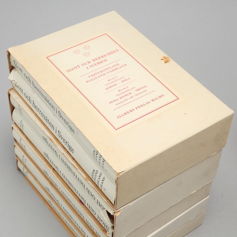 18 books "Slott och herresäten i Sverige",  Allhems förlag Malmö 1960/70s.