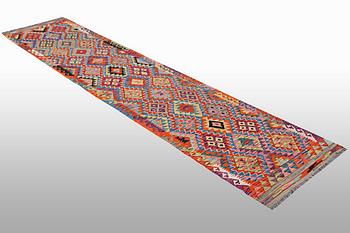 A runner, kilim 397 x 81 cm.