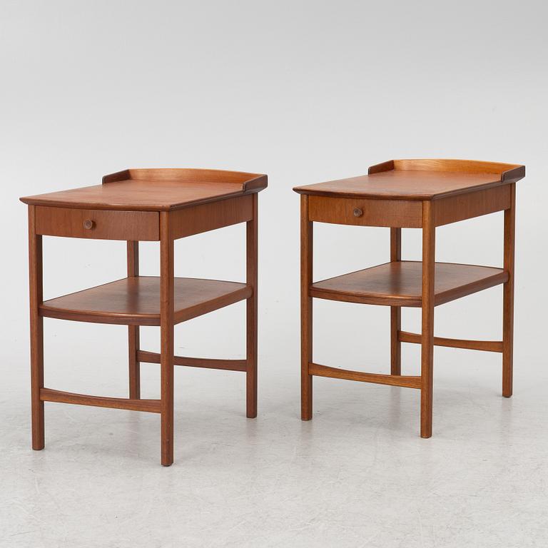 Carl Malmsten, sängbord, ett par, "Birgitta", Bodafors, 1961.