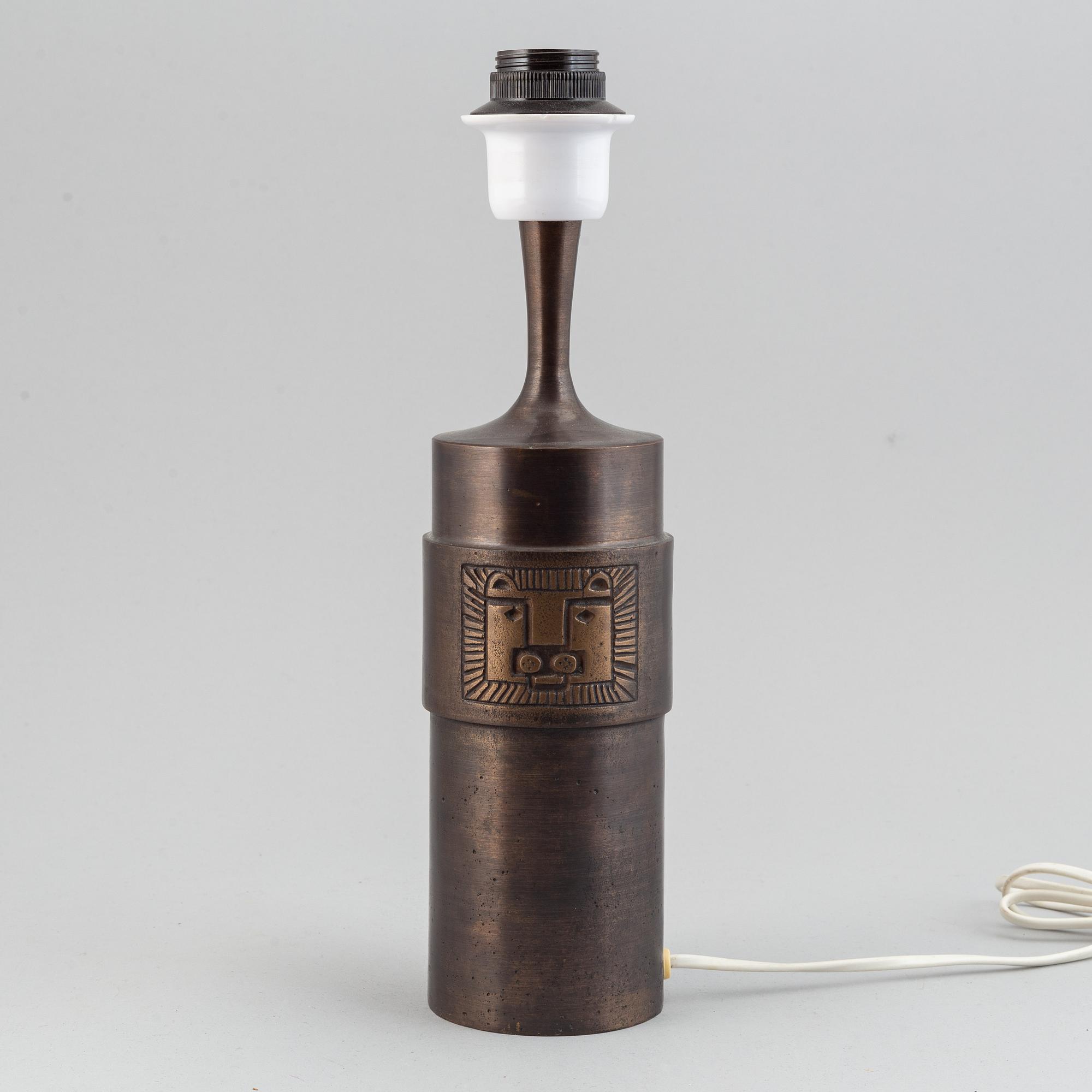 Stig Blomberg, a bronze table lamp, second half of the 20th century.