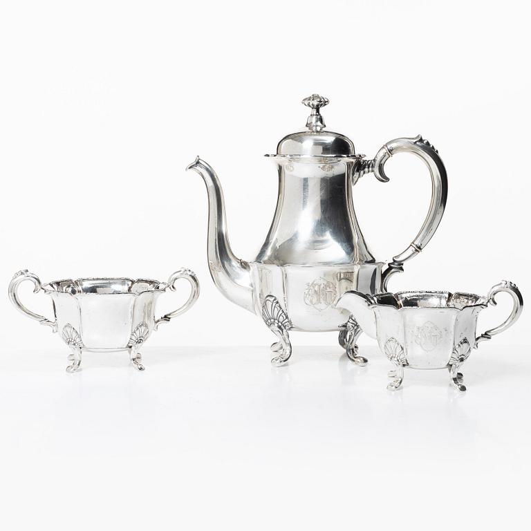 Coffee service, 3 pieces, silver, Dahlström and Co, Örebro 1935.