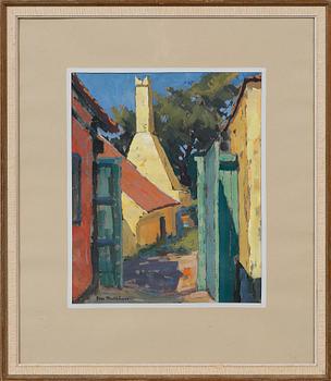 Aage Backhausen · AAGE BACKHAUSEN, gouache på papper, signerad.