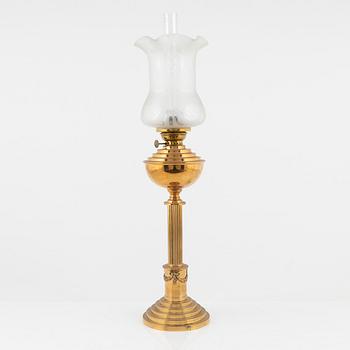a Skultuna kerosene lamp, early 20th century.