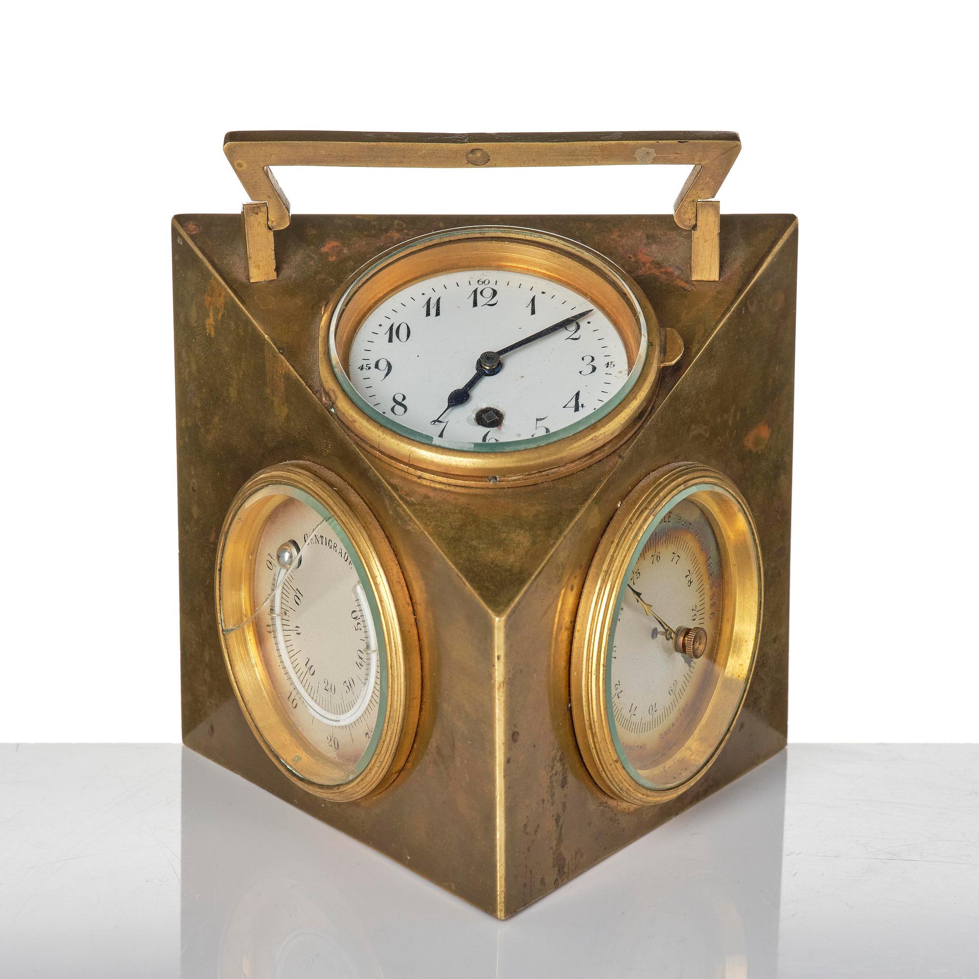Reseur med barometer och termometer, Frankrike, 1900-talets början.