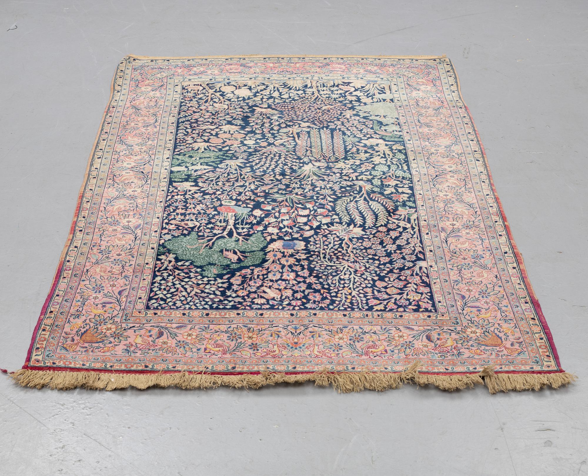 Matto, semi-antique Kashan, ca 209 x 130 cm.