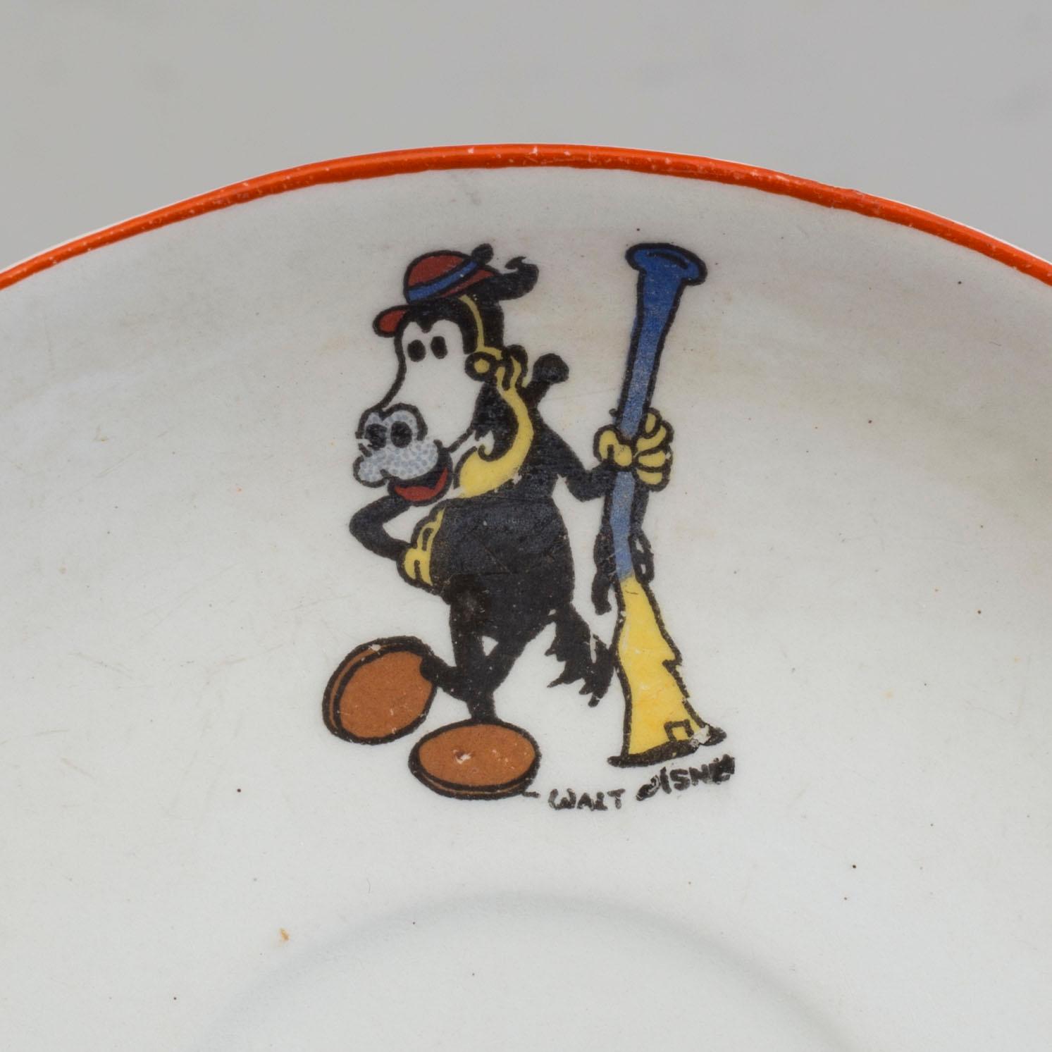 2 parts of 1932-49 children's porcelain cup and saucers by Arabia, Finland.