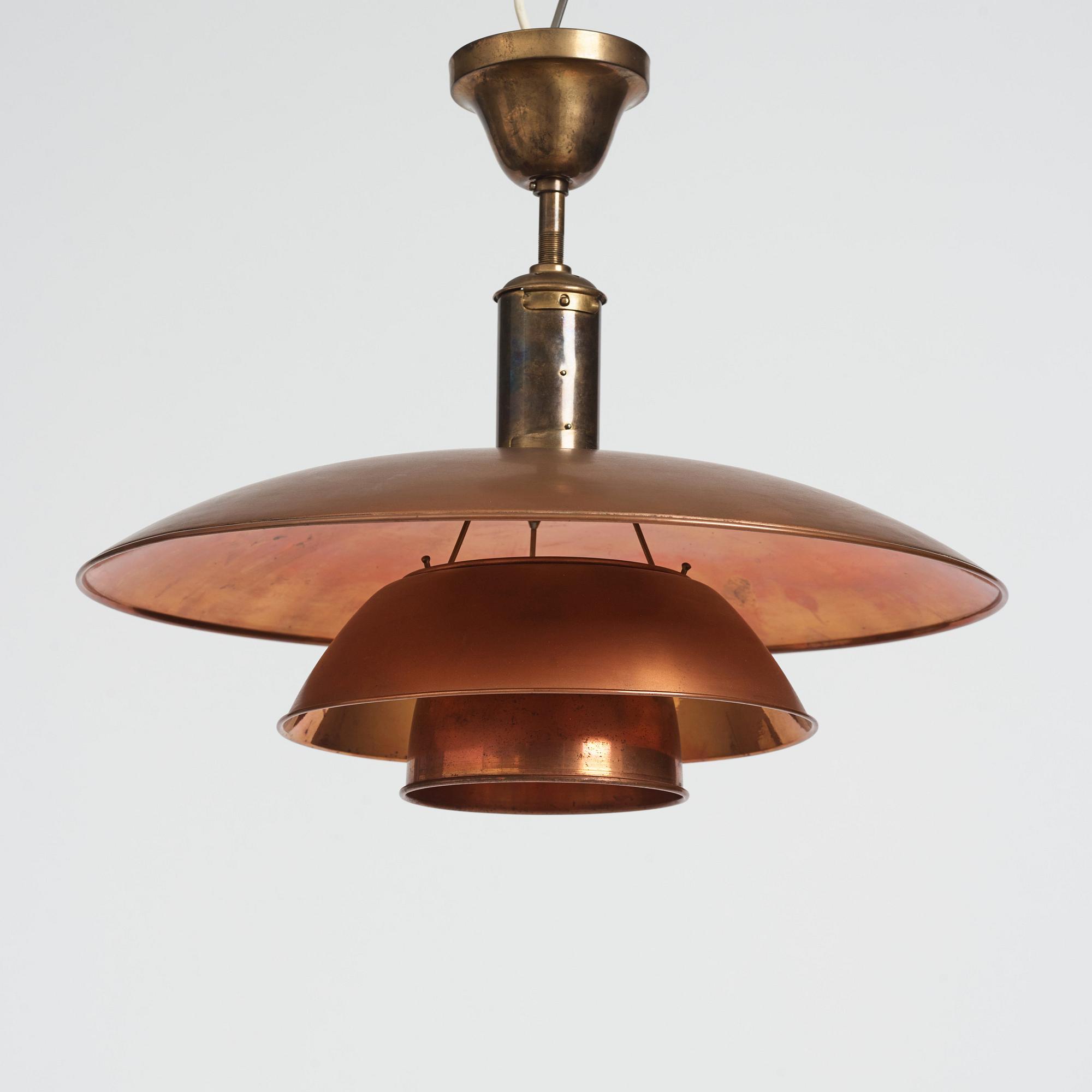Poul Henningsen, a 'PH-4½/4' pendant, Louis Poulsen, Denmark ca 1933.