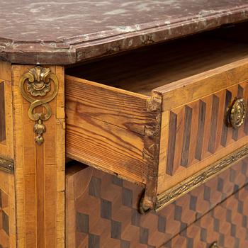 A Gustavian commode, late 18th century.