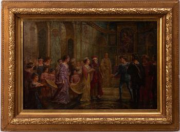 Engelsk skola, 1800-tal,  "The Wedding Scene" ur Shakespeare.