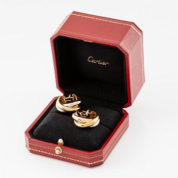 Cartier a pair of "Trinity" earrings in 18K gold in three colours.