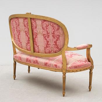SOFFA, Louis XVI-stil, omkring sekelskiftet 1900.
