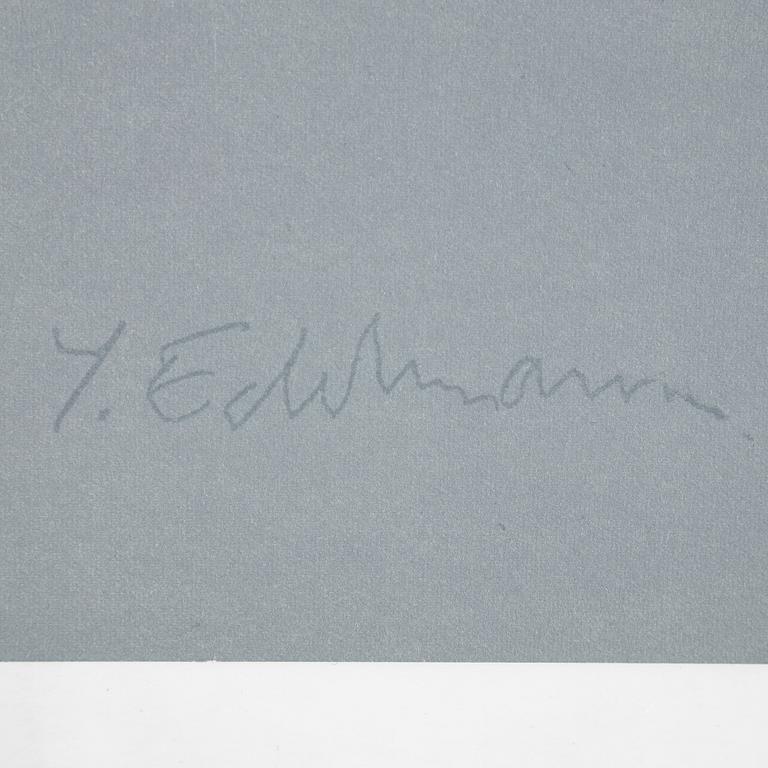 Yrjö Edelmann, färglitografi, 1997, signerad 241/360.