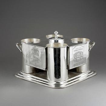 CHAMPAGNEKYLARE, för fyra flaskor, 1900-2000-tal.