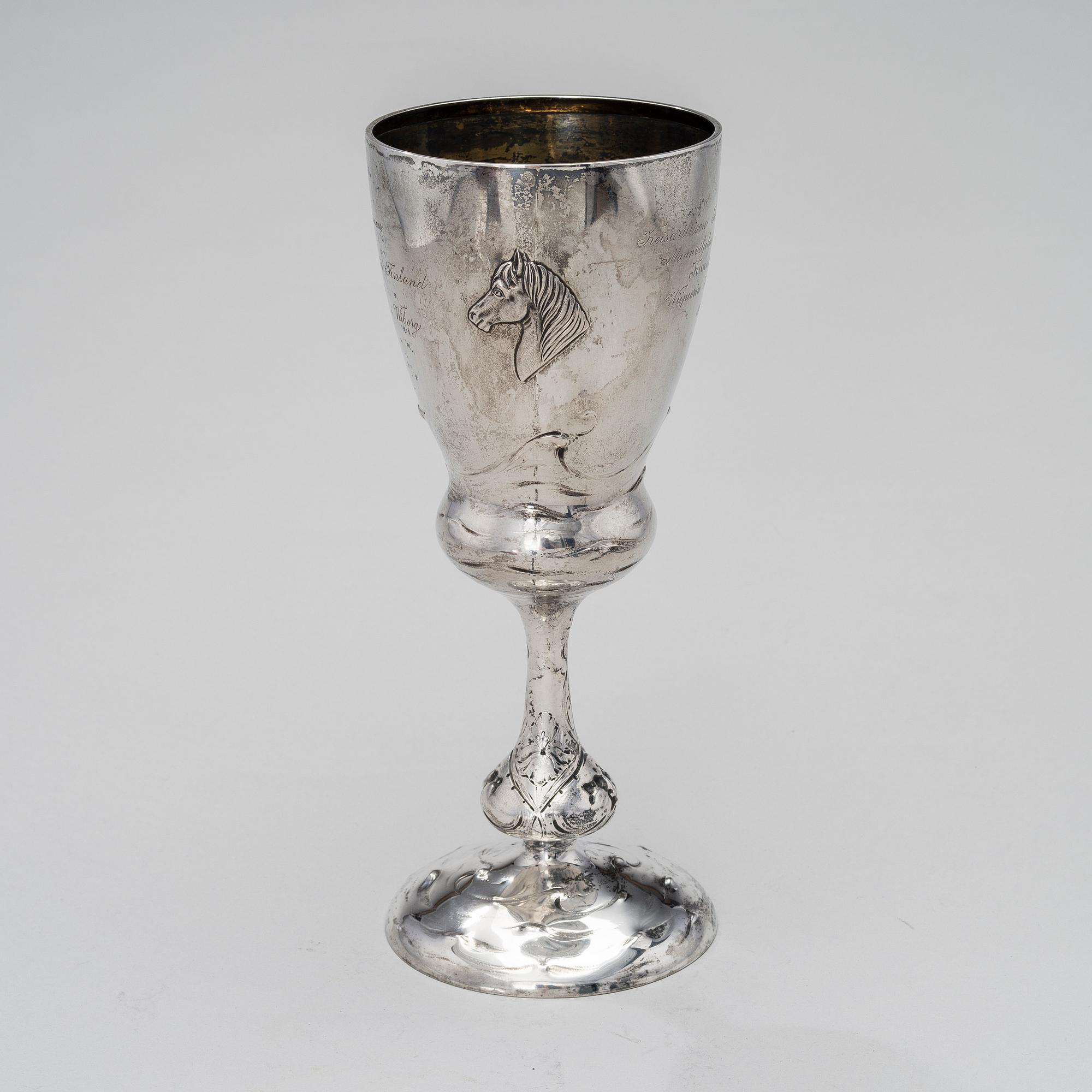 A silver cup of the early 1900s. Finnish silver hallmark. Weight 530 g.