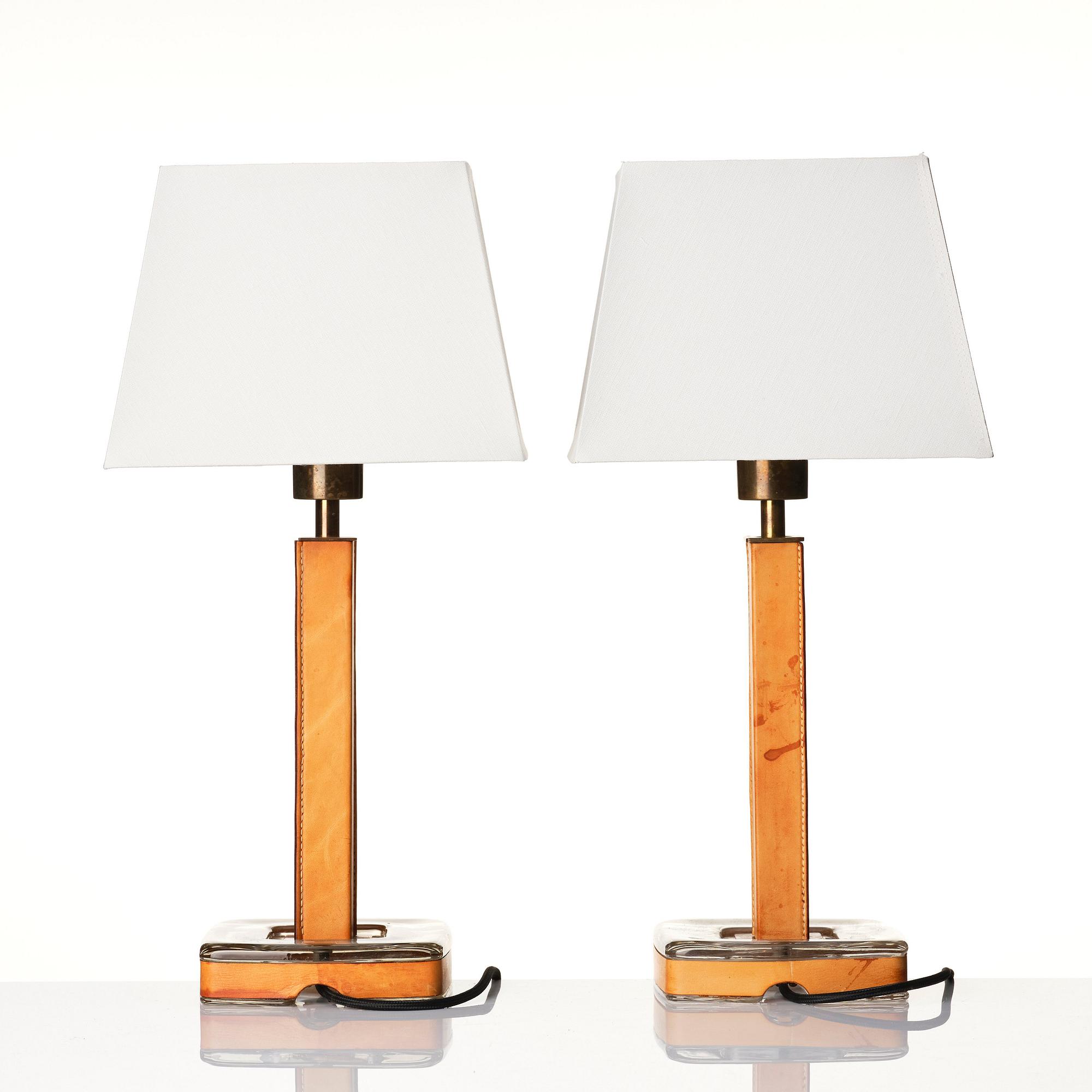 Uno Westerberg, a pair of table lamps, model '15773', Arvid Böhlmarks Lampfabrik, Sweden, 1960s.