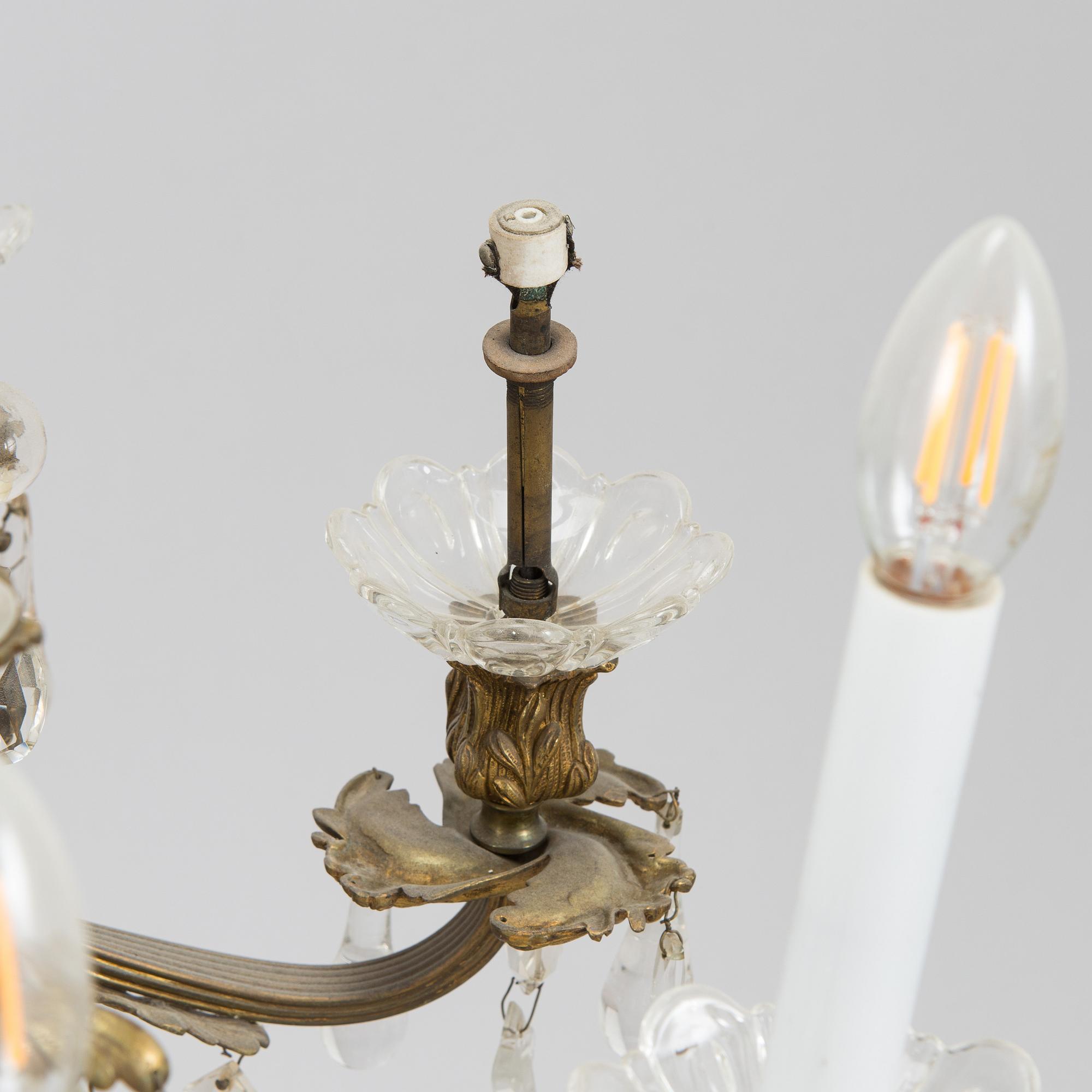 A chandelier, late 19th century.