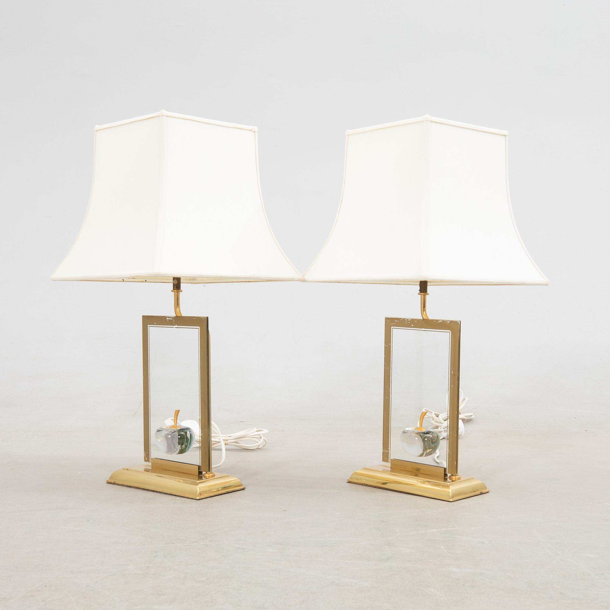 Table lamps, a pair, Norco, late 20th century.
