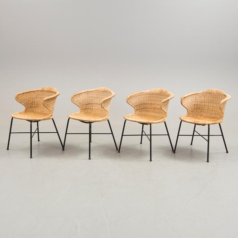 Four chairs reportedly purchased on Nordiska Kompaniet during the 1950's.