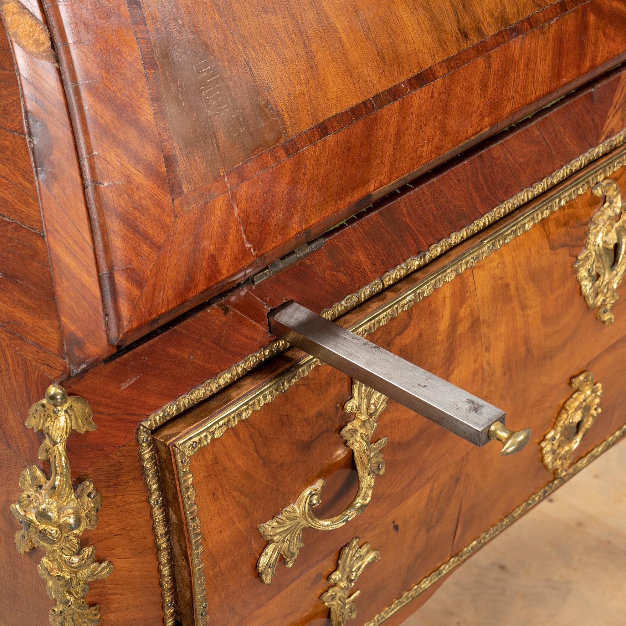 An 18th century Swedish Rococo  secretaire attributed to Christian Gotthard Wilkom (master in Stockholm 1763-65 (69).