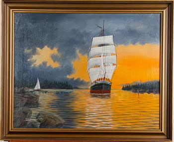 JANSSON, TURE. Olja på duk, sign.