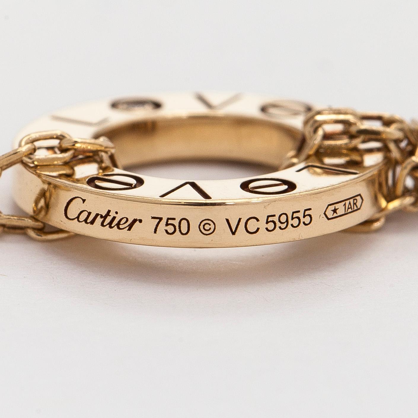 Cartier, halsband, "Love", 18K guld och briljantslipade diamanter.