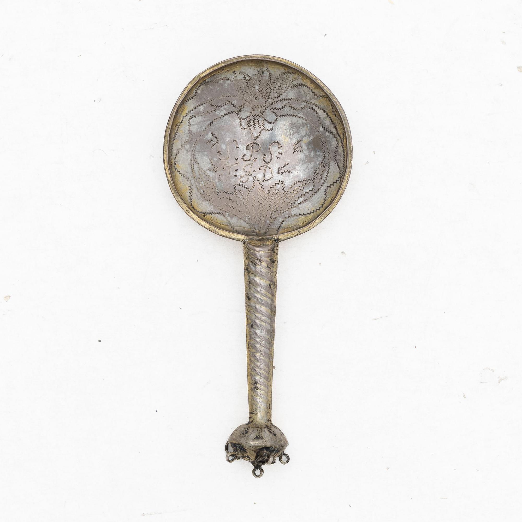 Spoon, silver, probably Scandinavia, 18th century.