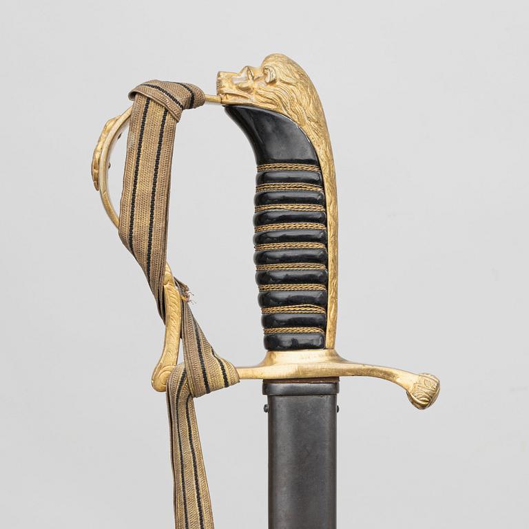 Saber, Swedish, m/1899 for infantry officer with scabbard.