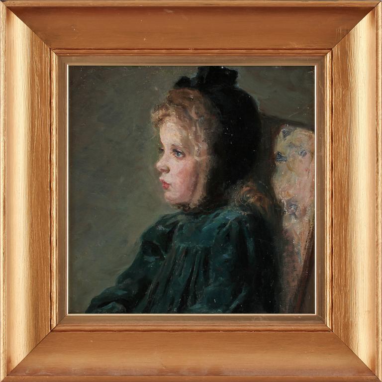 OKÄND KONSTNÄR, olja på pannå, osignerad, 1900-tal.