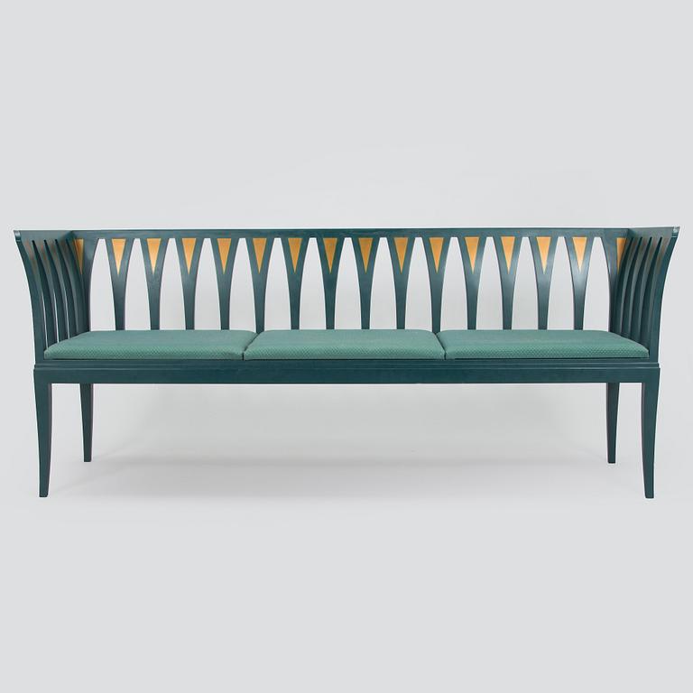 Eliel Saarinen, a “Blue Suite” sofa, Adelta, Finland. Model designed 1929 for Saarinen House, Cranbrook.