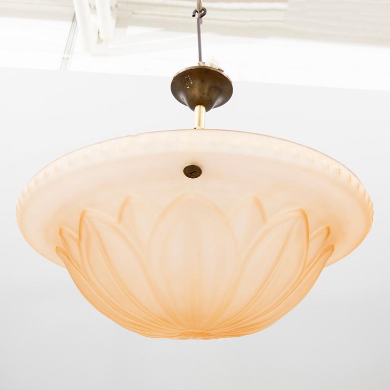 Harald Notini, ceiling lamp, model "10074", Arvid Böhlmarks Lampfabrik, 1920s.