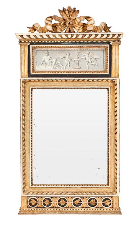 A late Gustavian late 18th Century mirror.