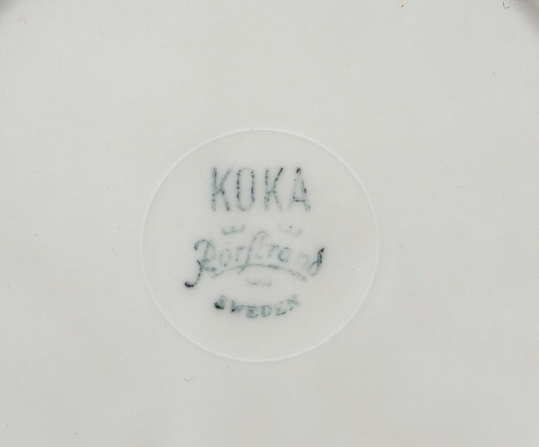 MATSERVISDELAR, 10 st, porslin, Hertha Bengtsson, Rörstrand.