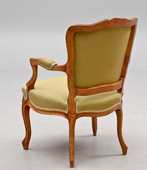 KARMSTOL, Louis XV-stil, 1800-tal.