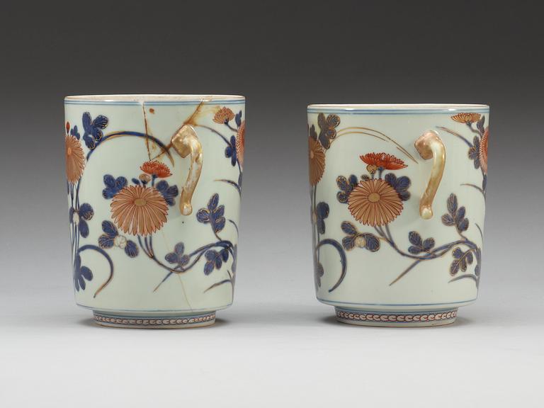 A pair of imari jars, 18th Century.