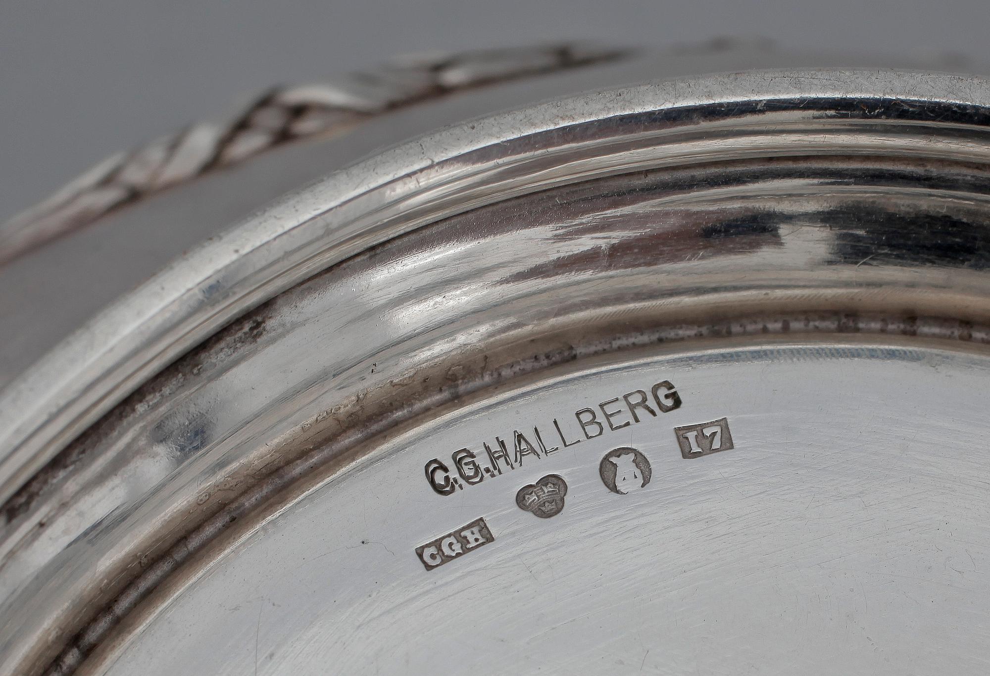 PARTI SILVER, 6 delar. Bla K Andersson, 1800-1900-tal. Ca 1102g.