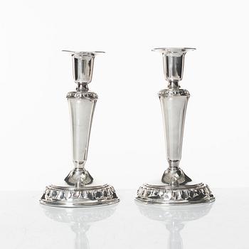 A pair of silver candlesticks, GAB, Stockholm, 1968.